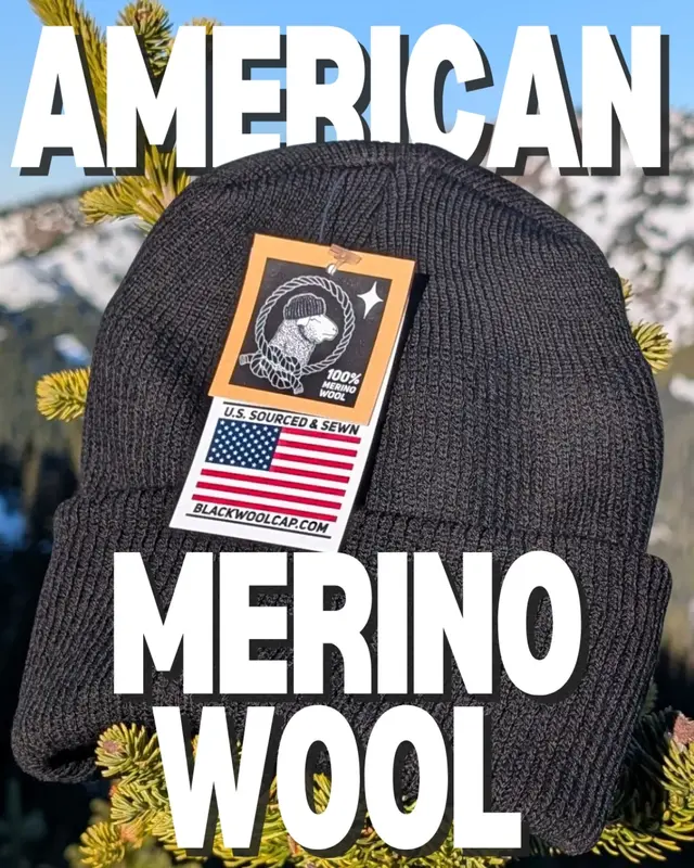 Black Wool Cap