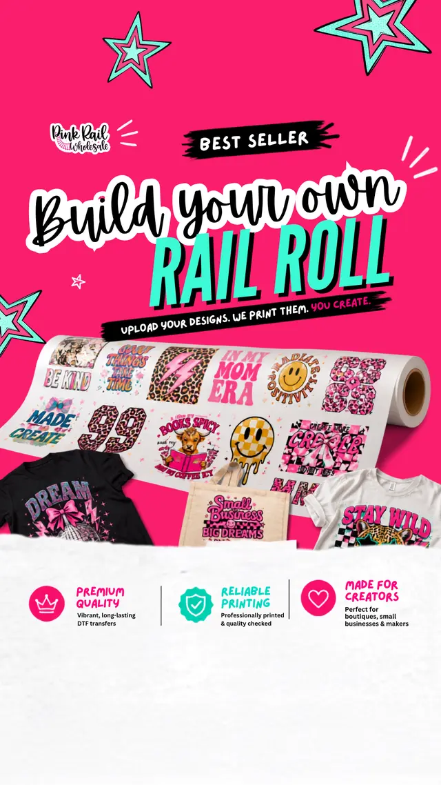 Pink Rail Wholesale DTF